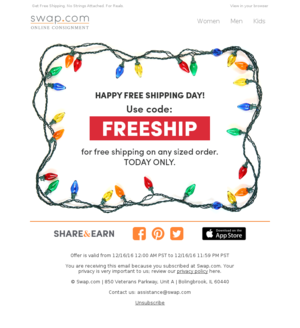 Free Shipping Email