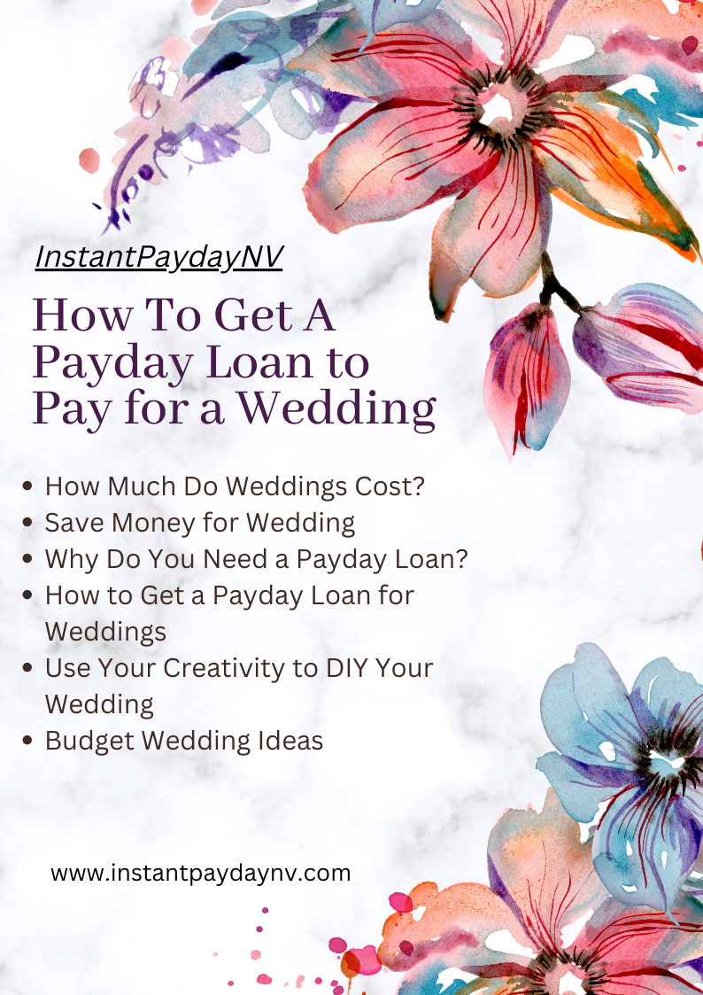 How To Get A Payday Loan to Pay for a Wedding