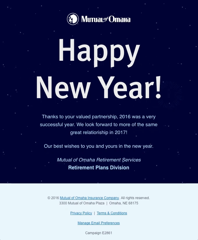 New Year's Email marketing