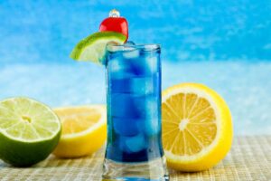 blue motorcycle drink