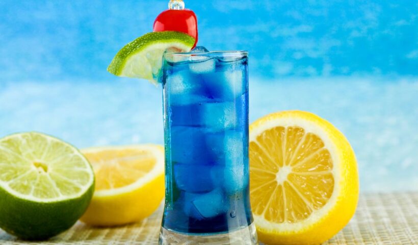 blue motorcycle drink