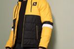 Men's Black and Gold Varsity jacket - CremeNsugar