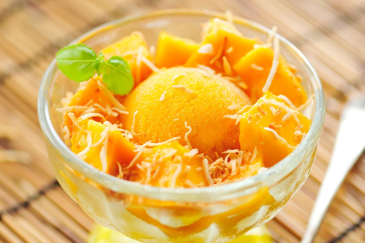 Mango Coconut Sorbet Raw Vegan Diet